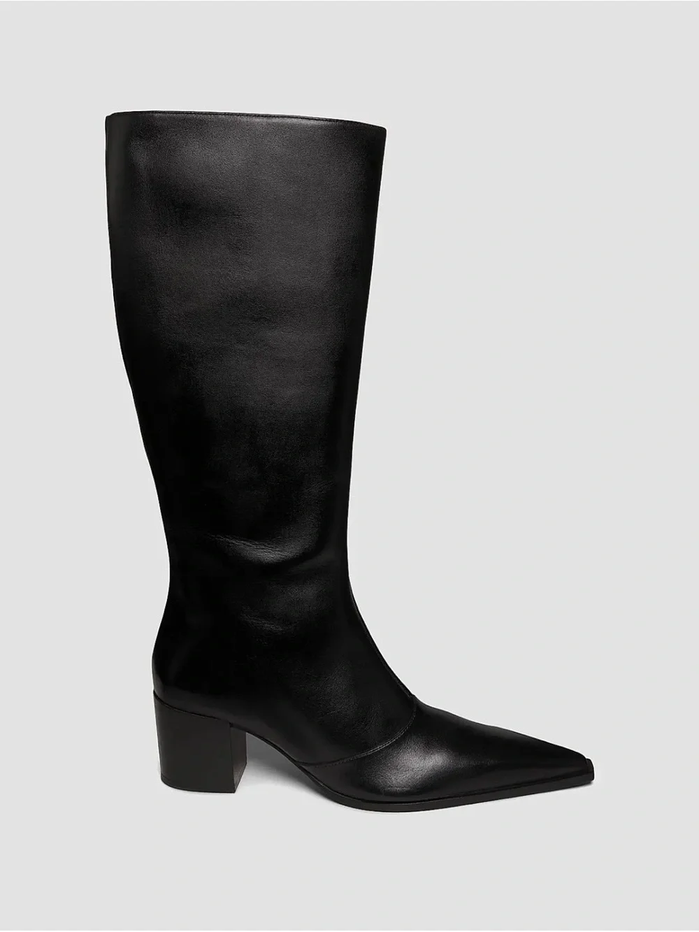 Schultz Raffaela 55MM Leather Knee-High Boots Size 10 B Black NWOB